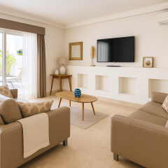 Sala moderna con detalles minimalistas